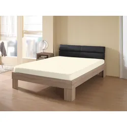 Spannbettlaken KUM "Interlock-Jersey Spannbetttuch", beige (natur), B:180-200cm L:200cm, Interlock-Jersey, Obermaterial: 100% Polyester, Laken, Interlock-Jersey Spannbetttuch