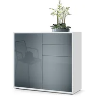 Vladon Kommode, Grau, 79x74x36 cm, Wohnzimmer, Kommoden & Sideboards,