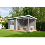 28mm WPC-Gartenhaus 560x280 cm Gerätehaus Hütte Schuppen Holzhaus Kunststoff Neu