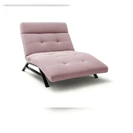 KAWOLA Relaxliege AMERIVA Feincord 120 x 158 cm Rosa mit Relax-Funktion