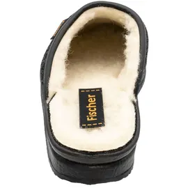 Fischer Markenschuh Andy Pantoffeln Schwarz/Grau 45