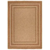 KADIMA DESIGN Teppich Jute-Optik | Indoor Outdoor | Schmutzabweisend & Waschbar | 160x230cm