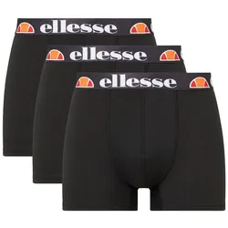 ellesse Herren Boxer Shorts DRALLA, 3er Pack - Fashion Trunks, Logo, Stretch Schwarz L