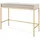 Feldmann-Wohnen Schreibtisch Nova (Metallgestell, 2 Schubladen, klare Kanten, geradliniges Design, 1-St., Riffel-Optik Front, goldfarbene Metallgriffe, ABS-Kanten), 104x50x78cm, Fronten mit ausdrucksstarkem geriffelten Muster