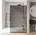 Walk-In EX102 Duschabtrennung 90 10 mm Graues ESG-Sicherheitsglas Nano-Beschichtung Schwarz Edelstahlprofile Glaswand Glastrennwand Ebenerdige mit Bodenprofil