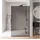 Bernstein Walk-In Dusche EX102 - Duschabtrennung 90 x 200 cm, 10 mm Graues ESG-Sicherheitsglas, Nano-Beschichtung, Schwarz Edelstahlprofile, Glaswand, Glastrennwand, Ebenerdige Dusche mit Bodenprofil