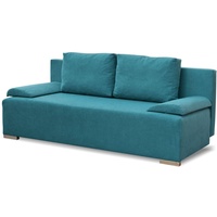 Schlafsofa bonel EUFORI PLUS Sofa mit Bettkasten Couch Bettsofa Klappsofa Türkis