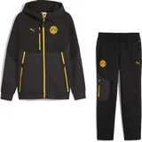 Puma BVB Borussia Dortmund Jogginganzug für Herren Fanartikel der Saison 25-26, Größe:S, Farbe:Schwarz - Schwarz - S