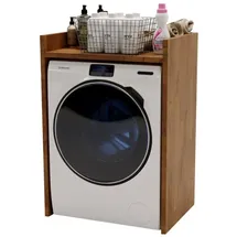 raumhirsch furniture Waschmaschinenschrank, Braun, Holzwerkstoff, 66x97x48 cm, Waschküche, Waschmaschinenschrank