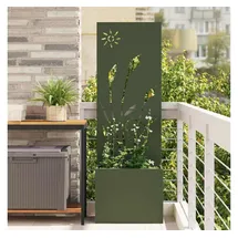vidaXL Sichtschutz-Leinwand 50 x 140 cm Olivgrün