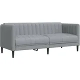 vidaXL Sofa 2-Sitzer Hellgrau Stoff