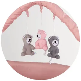 Chipolino Reisebett, Luna 2 Ebenen Wickelauflage klappbar Spielbogen Faltmatratze rosa Kunststoff, 60x120 cm, Babymöbel, Babybetten, Reisebetten