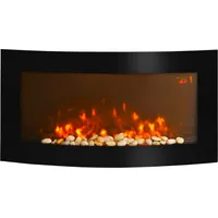 HOMCOM Elektrokamin Kaminofen elektrischer Wandkamin 89,2 x 13,5 x 48cm modernes Design für gemütliche Atmosphäre   Aosom.de