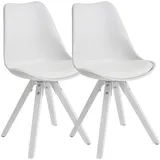 KADIMA DESIGN Esszimmerstuhl Lund Kunstleder weiß 2er Set