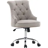 Homcom Drehstuhl Polsterstuhl Hellgrau