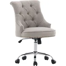 Homcom Drehstuhl Polsterstuhl Hellgrau