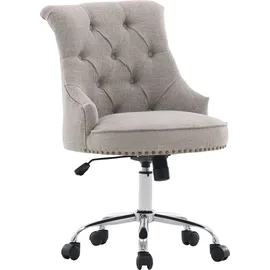 Homcom Drehstuhl Polsterstuhl Hellgrau