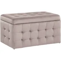 Beliani Beliani, Hocker, Hocker mit Stauraum Samtstoff rosa