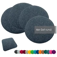 Heimtexland ® 4er Pack Sitzkissen Filz Stuhlkissen Bodenkissen Polster
