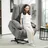 Homcom Fernsehsessel mit Aufstehhilfe Chenille 90 x 102 x 97 cm Dunkelgrau elektrisch mit Fernbedienung