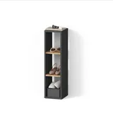 livinity® Bücherregal 21,6 x 80,1 cm Grau