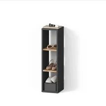 livinity® Bücherregal 21,6 x 80,1 cm Grau