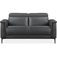 OTTO home 2-Sitzer OTTO HOME "Lund, mit Relaxfunktion und Kopfteilverstellung", grau, B:160cm H:97cm T:100cm, Kunstleder 100% Polyurethan, Sofas, manuell od. elektrisch (m.USB-C), Echtleder, Kunstleder, Webstoff
