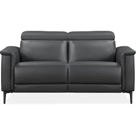 OTTO home 2-Sitzer OTTO HOME "Lund, mit Relaxfunktion und Kopfteilverstellung", grau, B:160cm H:97cm T:100cm, Kunstleder 100% Polyurethan, Sofas, manuell od. elektrisch (m.USB-C), Echtleder, Kunstleder, Webstoff