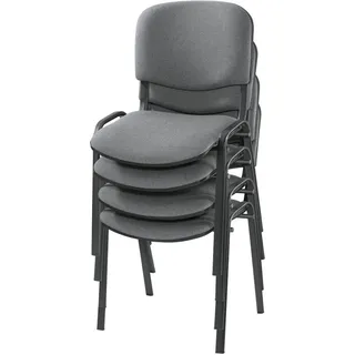 NOWY STYL 4 Nowy Styl Besucherstühle Iso ISO BLACK 1.3 C73 grau, gemustert Stoff