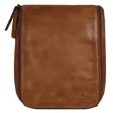 Spikes & Sparrow Kulturbeutel, echt Leder braun