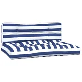 vidaXL Palettenkissen 2-tlg. 60 x 40 x 20 cm Blau/Weiß Gestreift