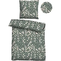 Castell Traumhaft schlafen - Markenbettwäsche Bettwäsche 0070733 BLÄTTER 1x 155x220 cm + 1x 80x80 cm, Schilf