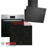 Bosch Herdset Induktion Autark -Backofen + Kochfeld + Dunstabzugshaube Neu