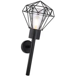 Horace Außenleuchte Edelstahl Schwarz, 1X E27 Led