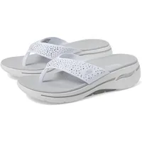 Skechers Damen Flip-Flop, Weiss/opulenter Garten, 41 EU - 41 EU