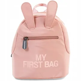 Childhome CHILDHOME, Kinderrucksack Baby, Schule, Vorschule, Kinderkrippe, Zwei Fächer, Lunchbag/Flaschen geeignet, Abnehmbare Sicherheitsschnalle, Wasserabweisend, My First Bag, Rosa - Rosa