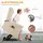 Homcom Fernsehsessel mit Aufstehhilfe, Verstellbarer Massagesessel Kunstleder, Creme