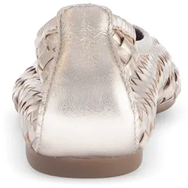 Gabor Ballerina GABOR, Damen, Gr. 38,5, gold (goldfarben), Glattleder, geflochten, metallic, Schuhe Ballerina, Schlupfschuh, Frühlingsschuh, Businessschuh mit tollem Flechtmuster
