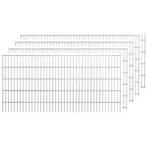 PEDDY SHIELD Doppelstabmattenzaun 10 Matten 1,23 x 20 m grau