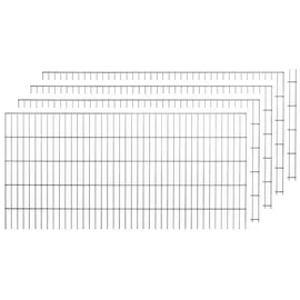 PEDDY SHIELD Doppelstabmattenzaun 10 Matten 1,23 x 20 m grau