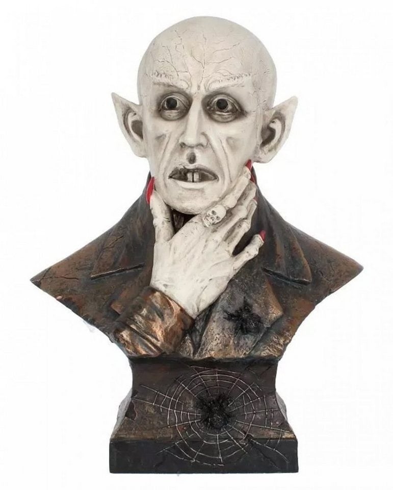 Horror-Shop Dekofigur The Count - Vampir Graf Büste als Dekoration 38cm beige|grau|schwarz