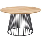 Solpuri Beistelltisch Grid - 90 cm rund / 45 cm hoch 305 - anthrazit 400 - Teak