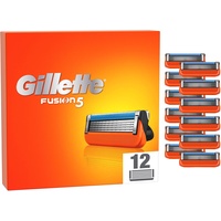 Gillette Fusion 5 Power Bartklingen, 12 Ersatzteile mit 5 Klingen, unerschöpfliche Zartheit, Schmierstreifen, bis zu 1 Monat Rasur mit 1 Klinge, Geschenkidee zum Vatertag