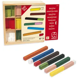JUMBO Spiele Goula Rechenstäbe 10 x 10 in Holzbox,