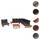 Mendler HWC-H54 Lounge-Set Sofa braun/dunkelgrau