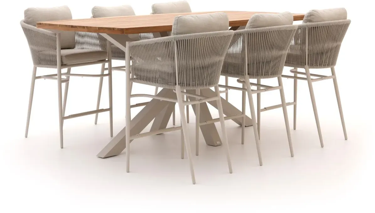 + 10 % Kassenrabatt | Bellagio Mineo/Induno Dänisch oval 220cm Gartenbar 7-Teilig