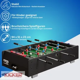 Winsport Bandito Sport - Mini-Kicker Bandito mit Teleskopstangen Tischaufleger 94 x 51 x 23 cm, schwarz