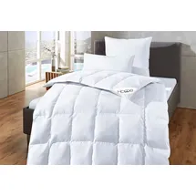 Home Affaire Daunenbettdecke + Kopfkissen HOME AFFAIRE "Köniz, Bettdecke 135x200&155x220 cm mit 80x80 cm Kissen Made in Green", weiß, B/L: 155cm x 220cm Anzahl Teile 1, B/L: 80cm x 80cm Anzahl Teile 1, Bezug: Baumwolle Füllung: Entendaune/-feder, leicht, Bettdecken