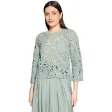 Betty Barclay Lochstrick-Pullover mit U-Boot-Ausschnitt Grau 38