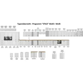 Küchen-Preisbombe Küchenzeile Stilo 250 cm Weiß